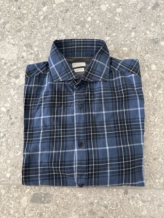 Brunello Cucinelli Hemd Kariert Slim Fit Grösse XL