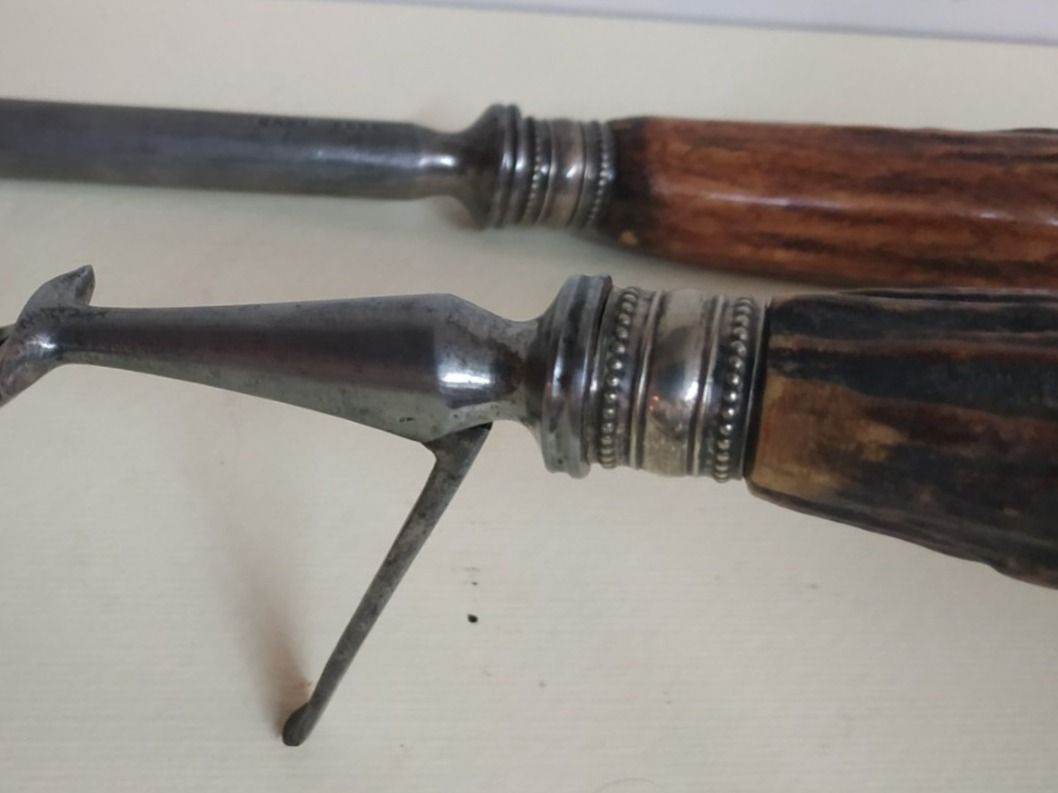 Besteck: Messer - Bratenset - Antik - ensemble de ròti – Gebraucht aus Sorengo von 74in 7