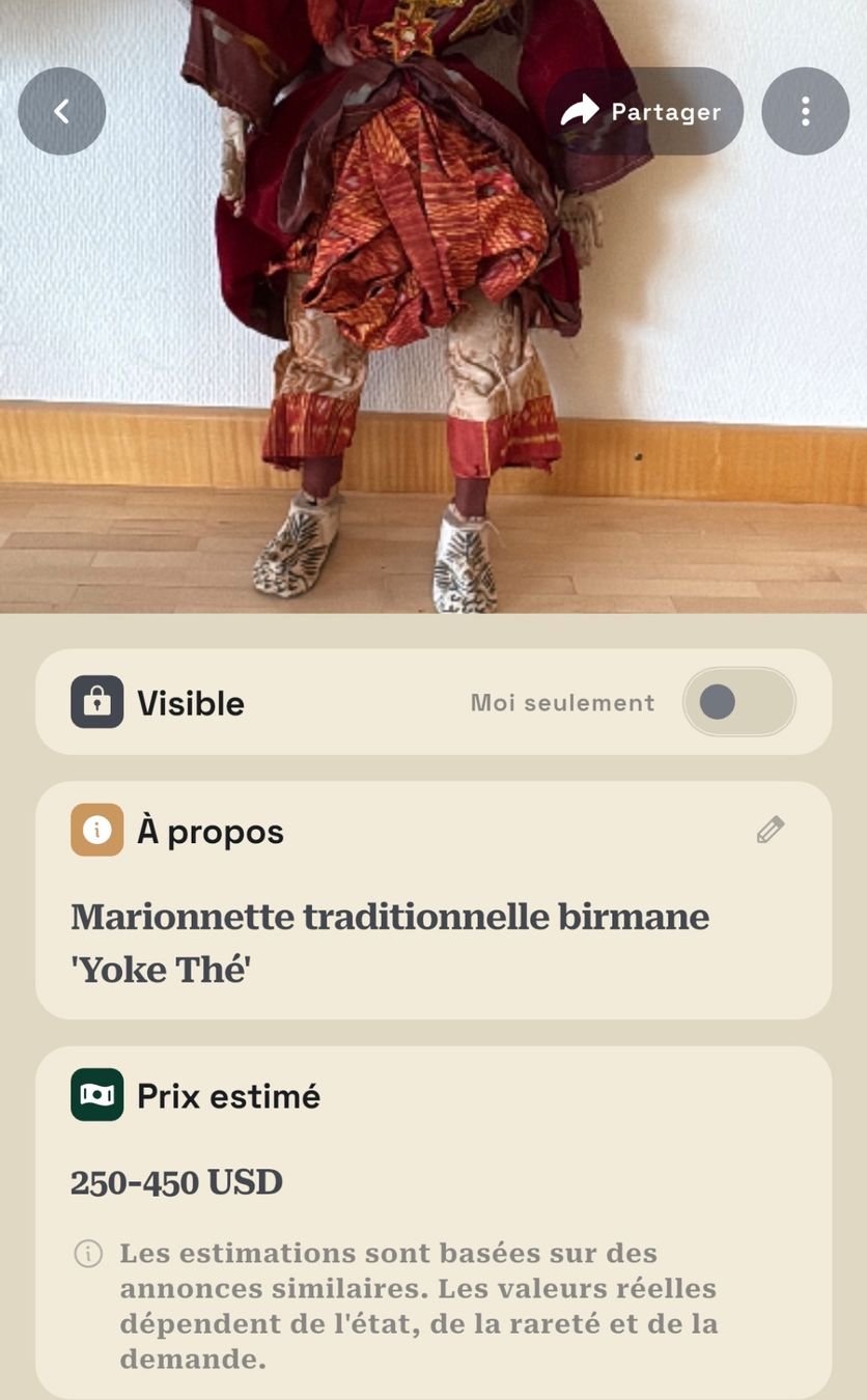 Bambole: Marionnette traditionnelle birmane – Usato da Vésenaz venduto da YaelC 1
