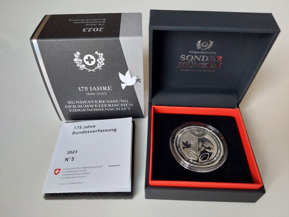 Swissmint Silbermünze «175 Jahre Bundesverfassung» Nr. 5 | Kaufen Auf ...