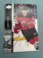 Jimmy Vesey NHL Genf Servette Hockey Card signiert 