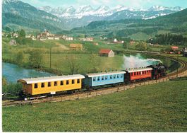 Dampfzug Postkarte 🇨🇭 Schweiz Berge Nostalgi...