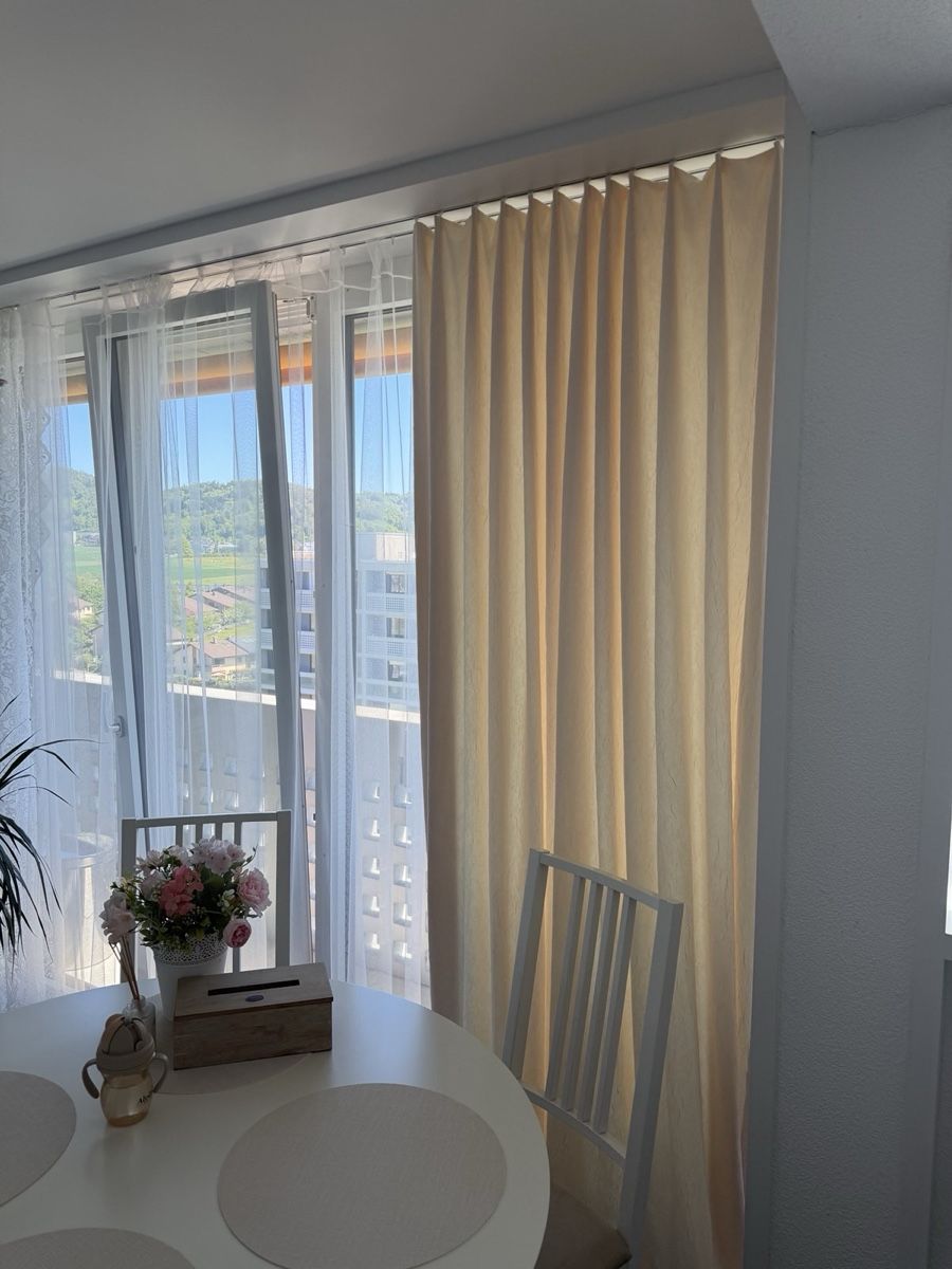 Vorhänge: Vorhang beige mit Wellenband – Gebraucht aus Worblaufen von hom_kww8 1