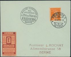1923 - Fribourg - Kunst + Handwerk - Sonderstempel - Brief