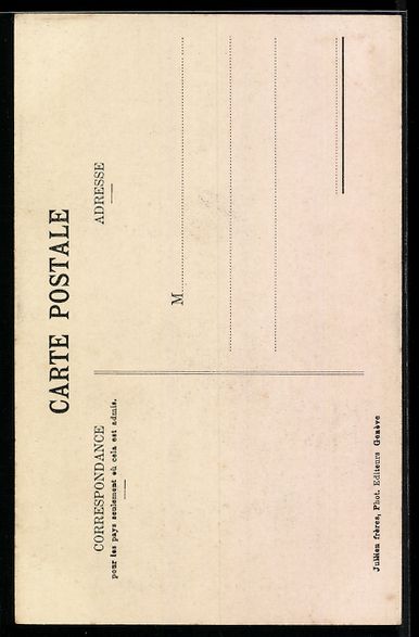 Ansichtskarten: Genève, Bise glaciale, Un Candélabre – Gebraucht aus Berlin von bartko-reher 1