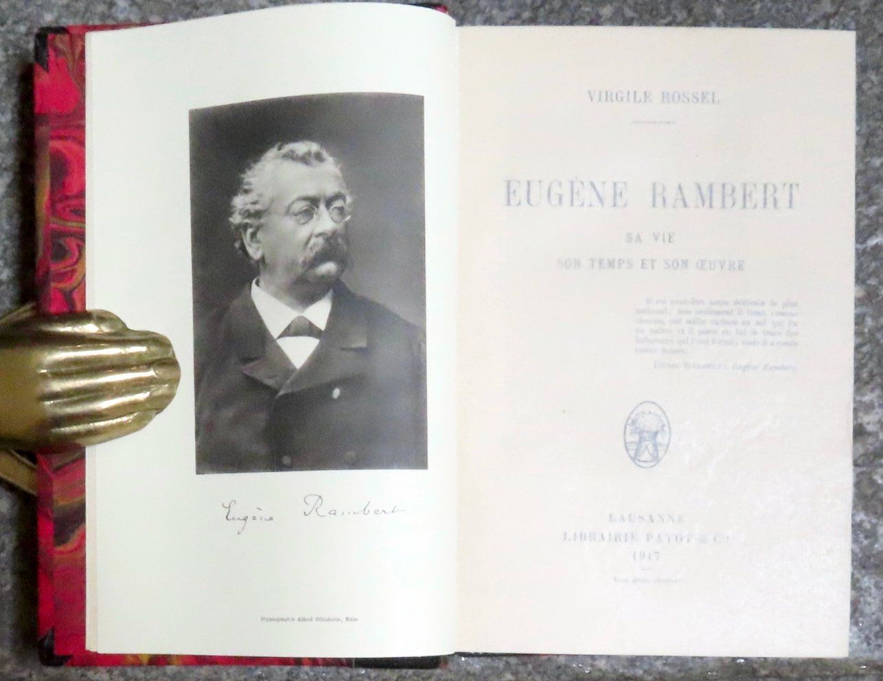 Libri: Eugène Rambert. Sa vie son temps et son oeuvre – Usato da Le Locle venduto da LibrairieLaBergerie 1