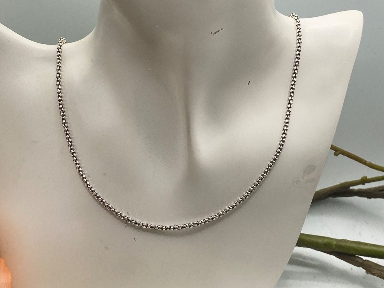 Ketten: Silber Collier Popcorn – Neu (gemäss Beschreibung) aus Luzern von S.Kern01 1