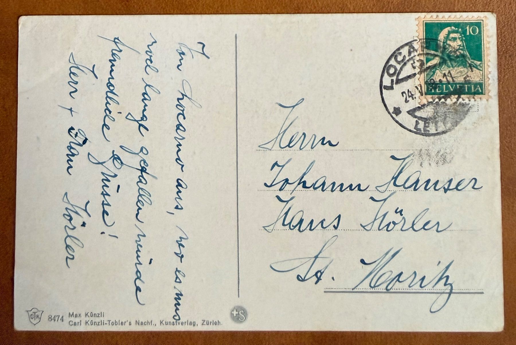 Ansichtskarten: Locarno - Bateau 1928 – Gebraucht aus Lutry von Ediego 1