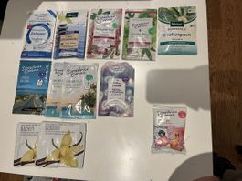 11 kleine Packungen Badesalz kneipp und Dresdner Essenz