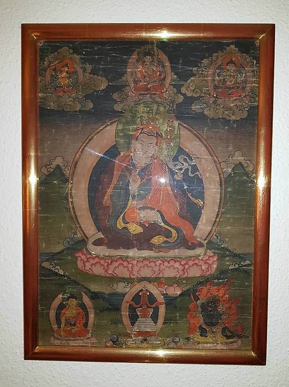 Dipinti: Antike Thangkha Guru Rimpoche – Usato da Waltensburg/Vuorz venduto da Buddhas