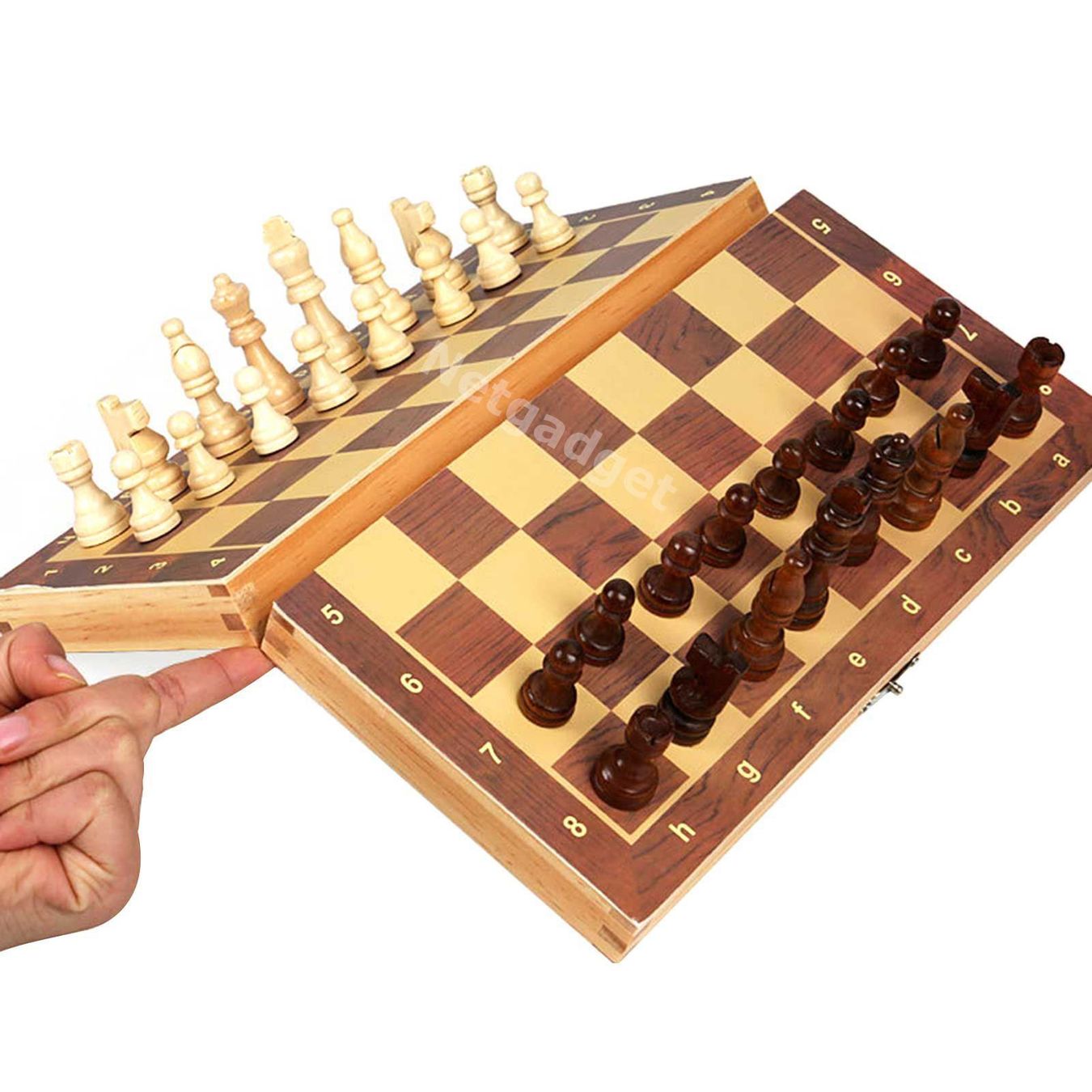 Giochi: Schachbrett aus Holz neu Chess - 29/39cm – Nuovo e nell'imballaggio originale da Yverdon-les-Bains venduto da Netgadget 3