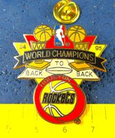 NBAB WORLD CHAMPION BACK TO BACK ROCKETS PIN ENAMEL GROSSS