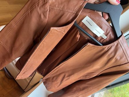 InWear Copenhagen Lederjacke  Cognac, Grösse 36