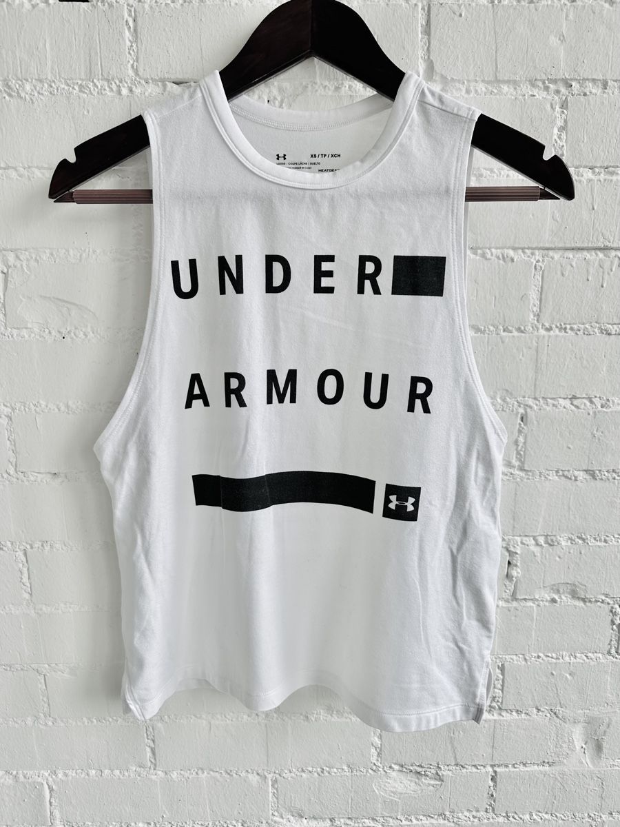 Under Armour Top: Under Armour Tanktop Weiss / Gr. XS – Usato da Bern venduto da Fraeuleinhonig
