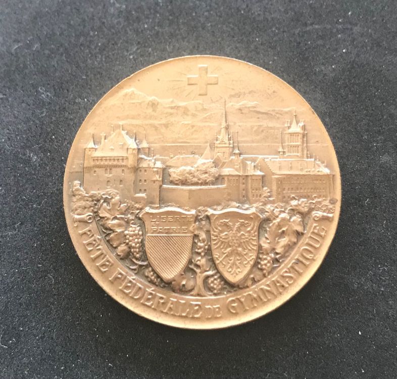 Médaille Fête Fédérale de Gymnastique Lausanne 1909 1