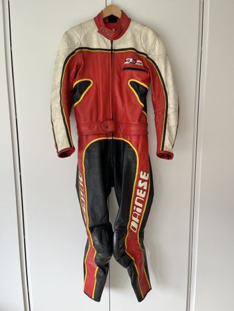 80er DAINESE Leder Motorradanzug Jacke + Hosen Vintage 52