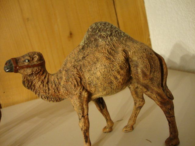 Figuren: ELASTOLIN HAUSSER / Kamel + Dromedar/ antik 30/40er Jahre – Gebraucht aus Wildhaus von  2
