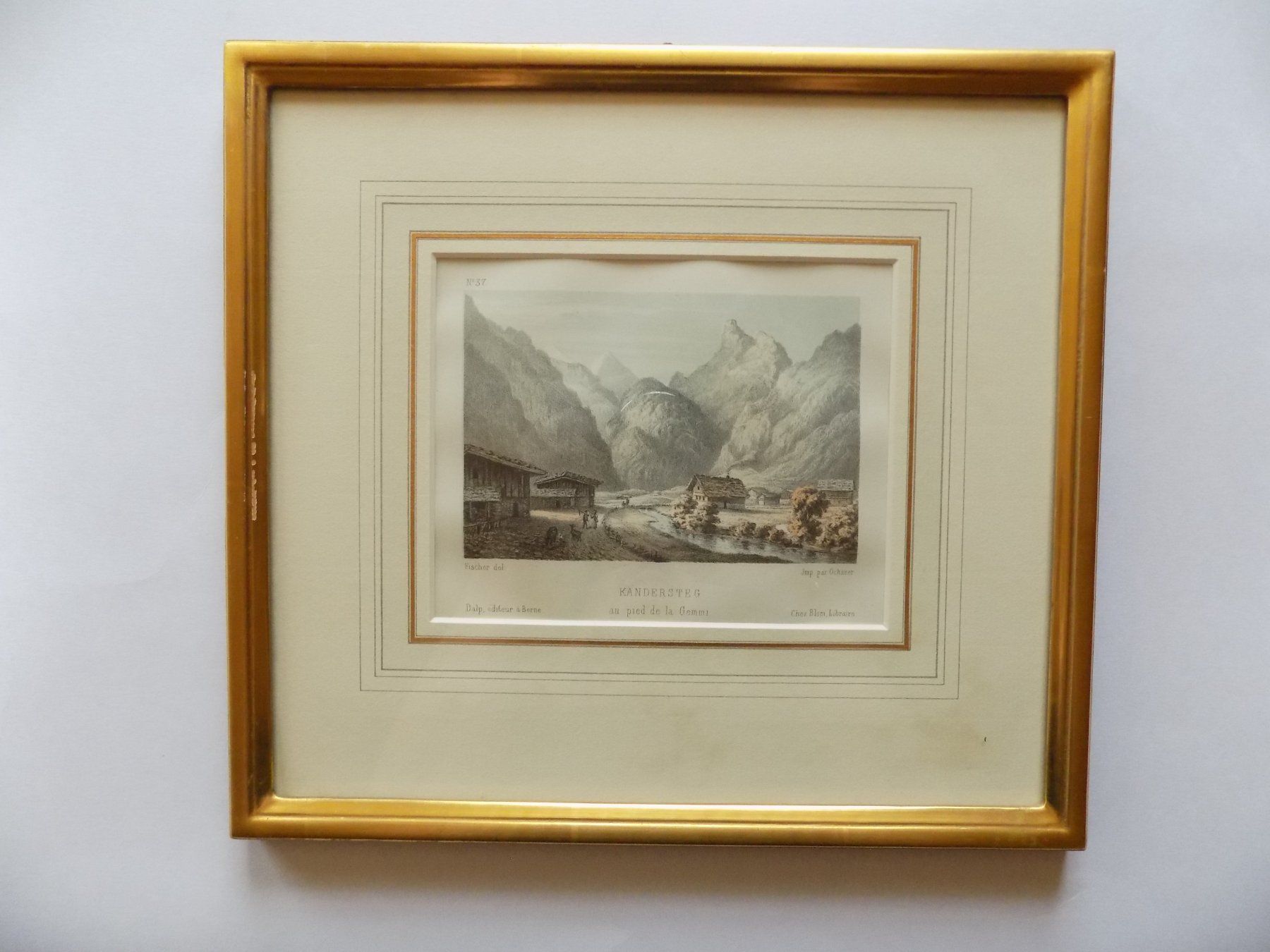 Gravures: Kandersteg Rahmen über Eck vergoldet – D'occasion à Risch par Rischli15