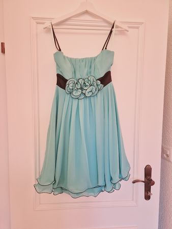 Elegantes Sommerkleid Clarice Gr. 40 türkis