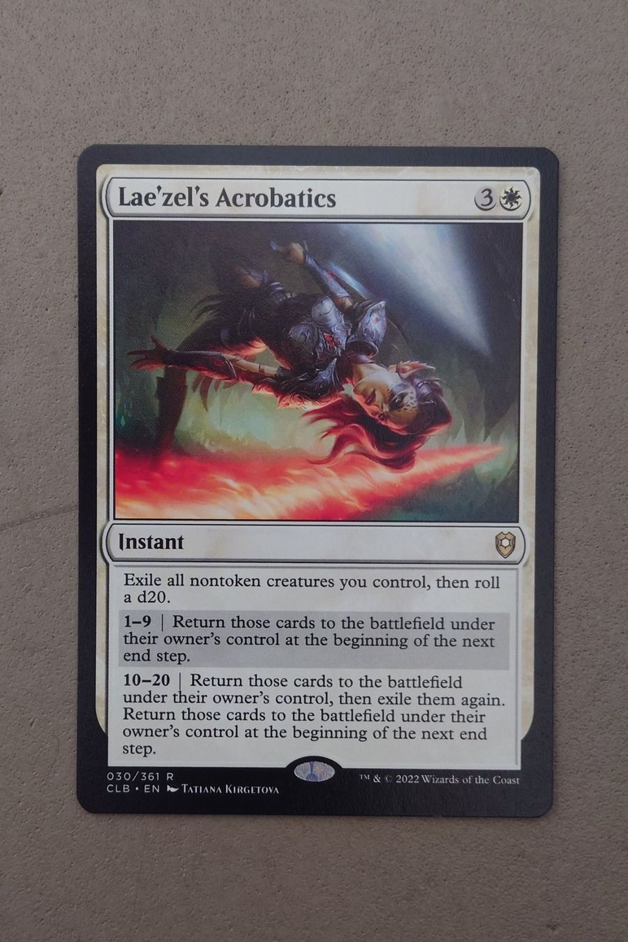 Magic The Gathering Sammelbilder & Trading cards: Mtg, Lae'zel's Acrobatics – Gebraucht aus Elsau von majeerdi