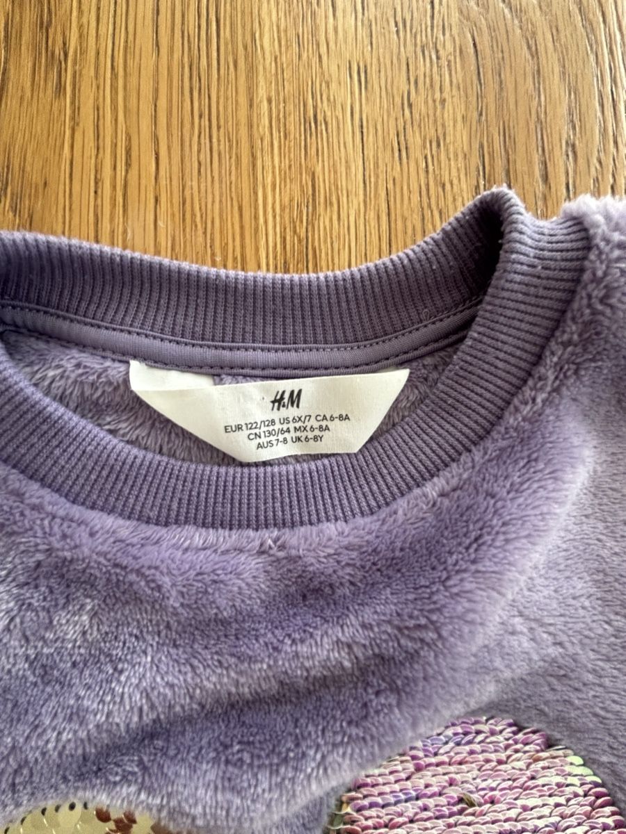 H&M Maglioni & Felpe: Pull fille lilas cœur H&M 122/128 – Usato da Bellmund venduto da Celnog 1