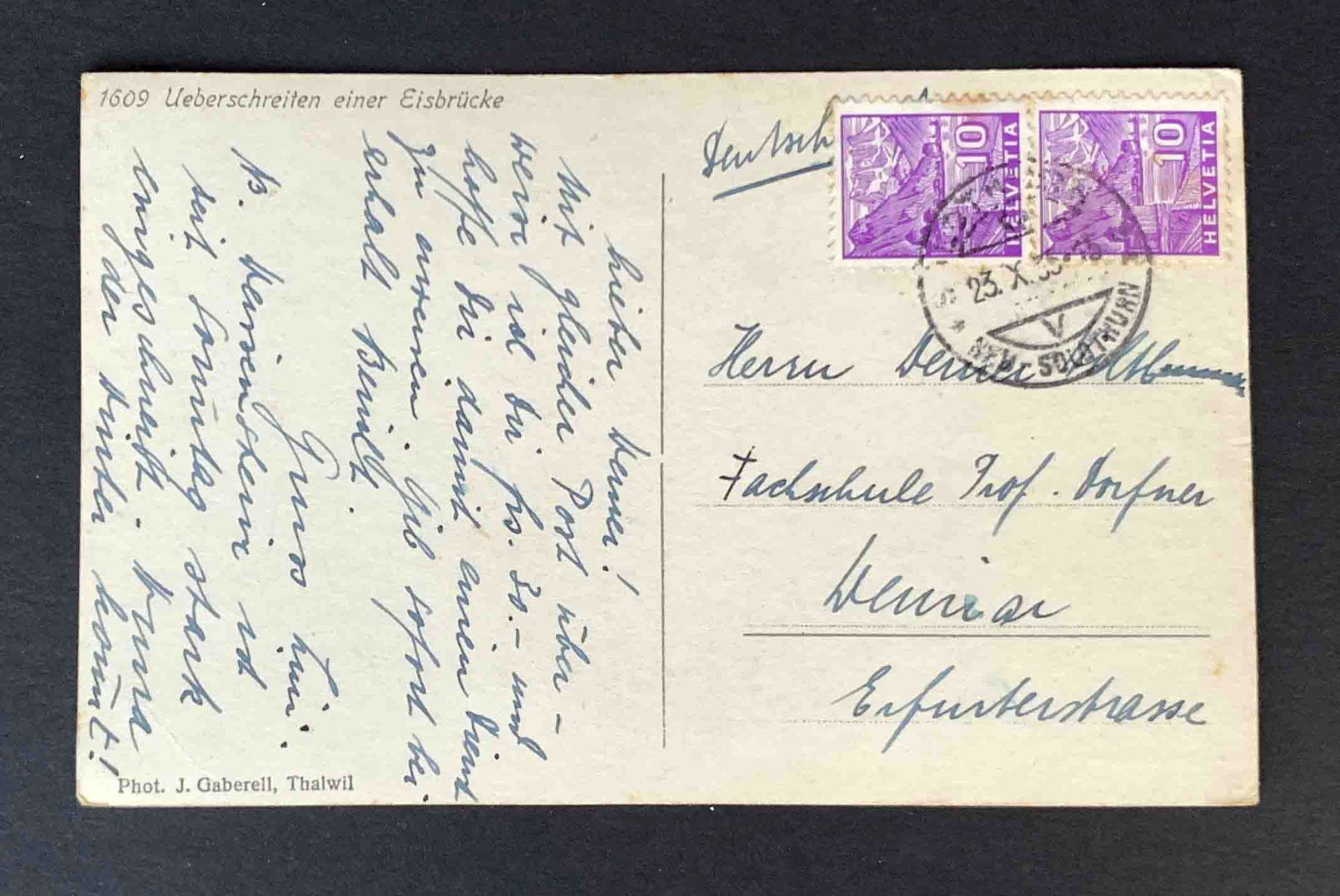 Cartes postales: AK Ueberschreiten einer Eisbrücke – D'occasion à Goldau par artelier1 1