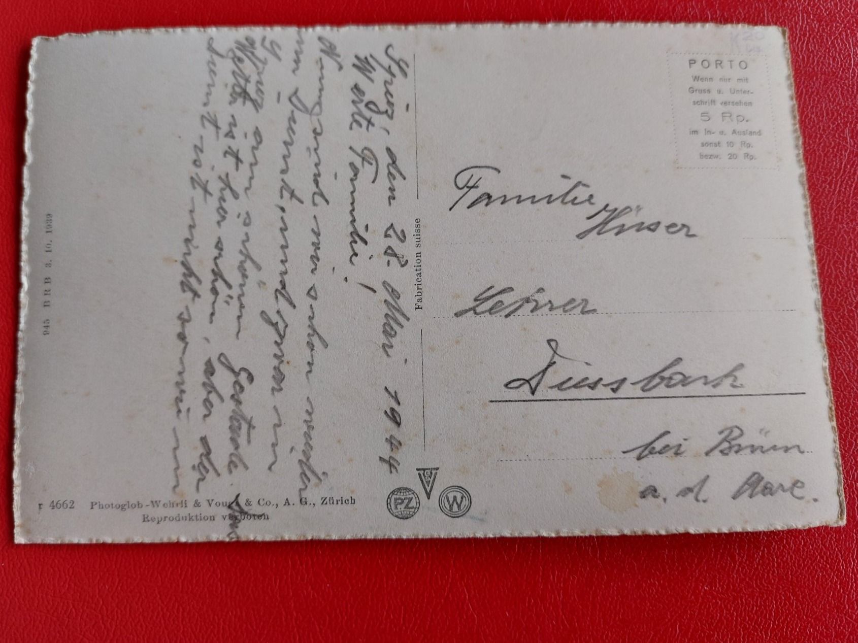 Cartoline postali: Spiez 1944 – Usato da St-Légier-Chiésaz venduto da Theo006 1