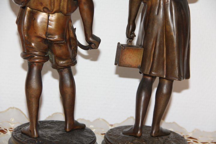 Sculture & Statue: Paire de sculptures en bronze antique . – Usato da Praz (Vully) venduto da pikuluka1 9