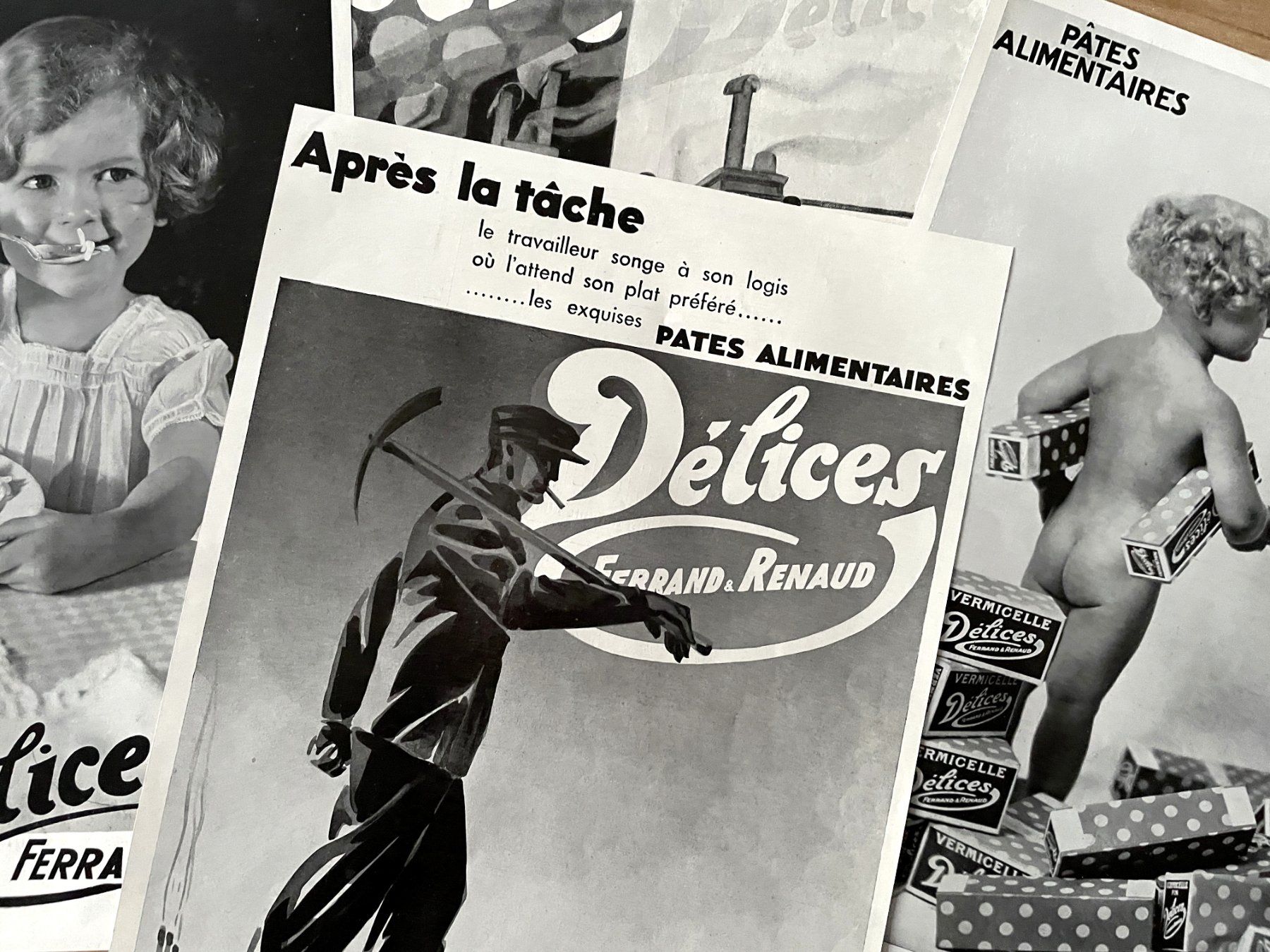 Délices - 4 alte Werbungen / Anciennes publicités 1930/32 (Gebraucht ...