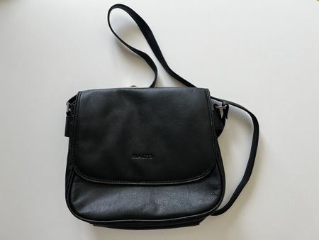 Umhängetasche Leder schwarz