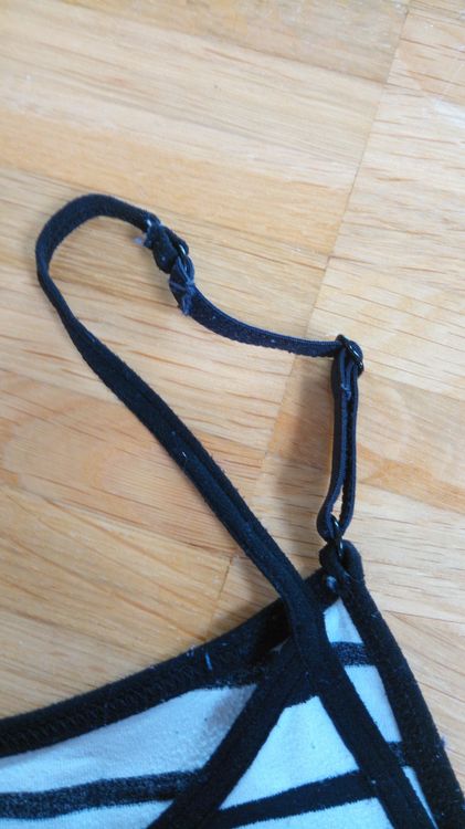 Schwarz-weisses Spaghetti-Top, 36/38 3