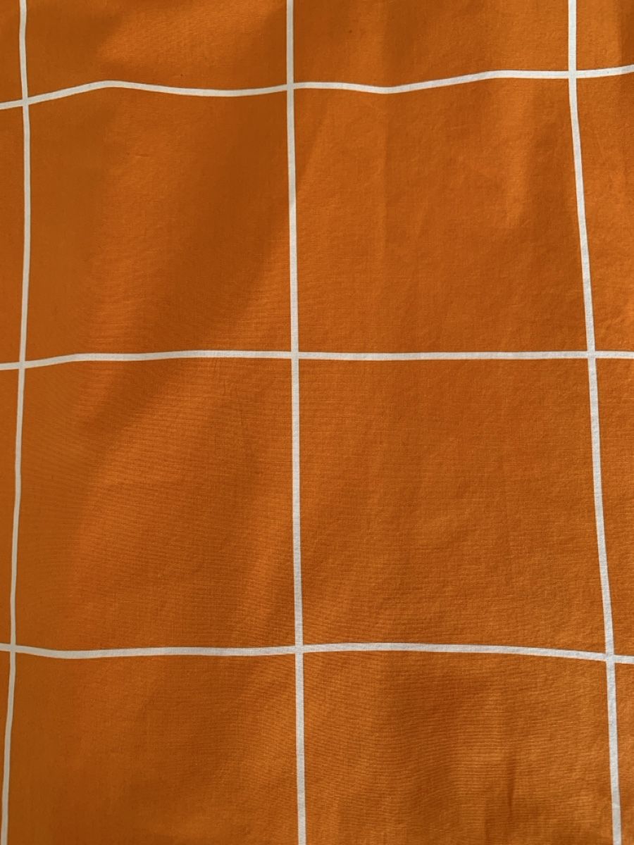 Akris Camicette: AKRIS: Luftige orange/weiss karierte oversize Bluse, 34 – Usato da Luzern venduto da paulablue 7