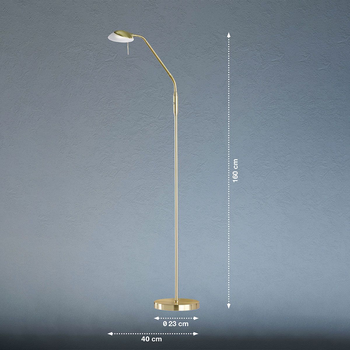 Lampade: LED Stehleuchte, Messing, 160 cm Höhe – Nuovo (secondo la descrizione) da Kreuzlingen venduto da Smart-Light 3