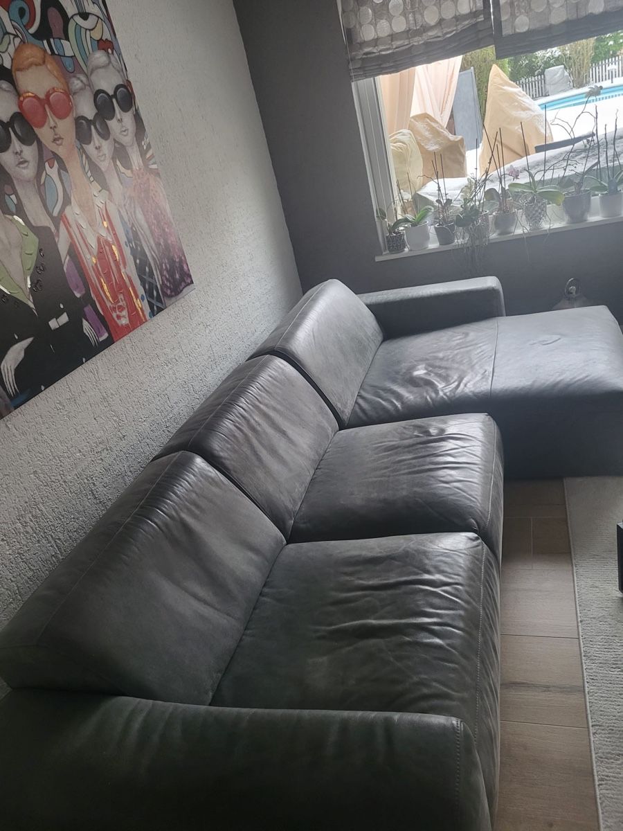 Interio Divani: Canapé cuir Nubuck – Usato da Bevaix venduto da zebda1 2