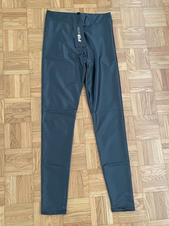 Leggins schwarz Leder Efect FB Sister Grösse M (Neu (gemäss