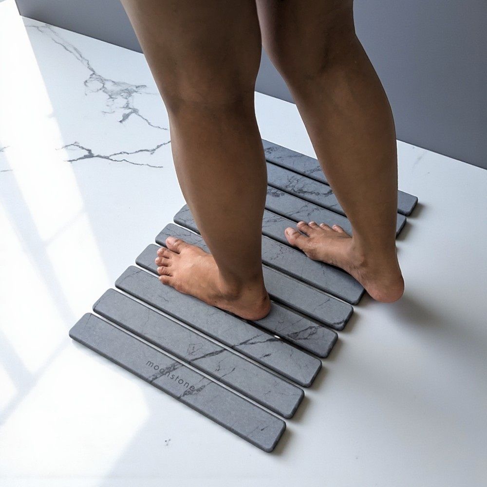 Teppiche: Badematte Melipa aschegrau aus Kieselgur – Neu und originalverpackt aus Dietlikon von Salesmax 3