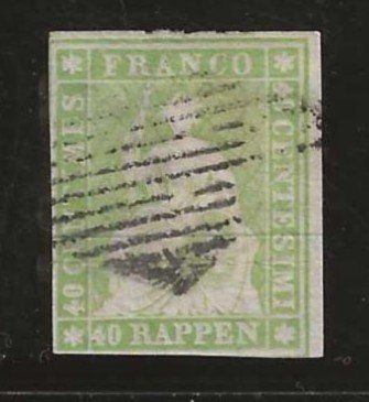 Alle Briefmarken: 1854 : Strubel Nr. 26A, KP 500.-- – Gebraucht aus Gümligen von Geniusbuy