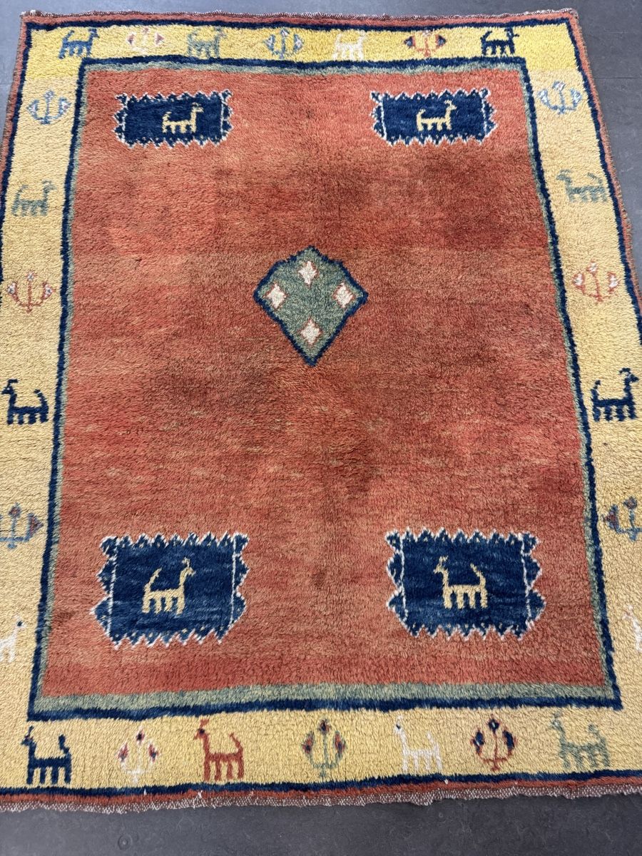 Tappeti: Orientteppich Gabbeh mit Tiermotiven – Nuovo (secondo la descrizione) da Liestal venduto da galerie_nategh 1