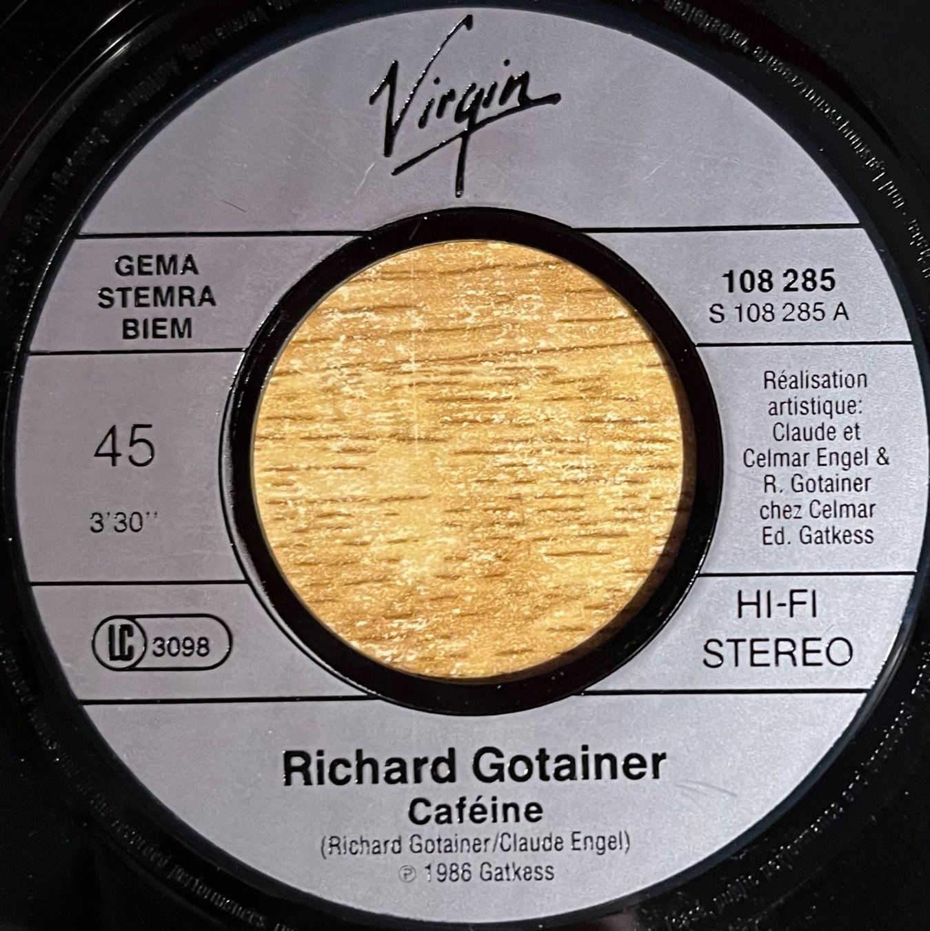 Schallplatten: RICHARD GOTAINER - CAFEÏNE – Gebraucht aus Bussigny von vinyl-pas-cher 2