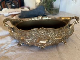 Elegante Vintage Messingschale, Jardiniere