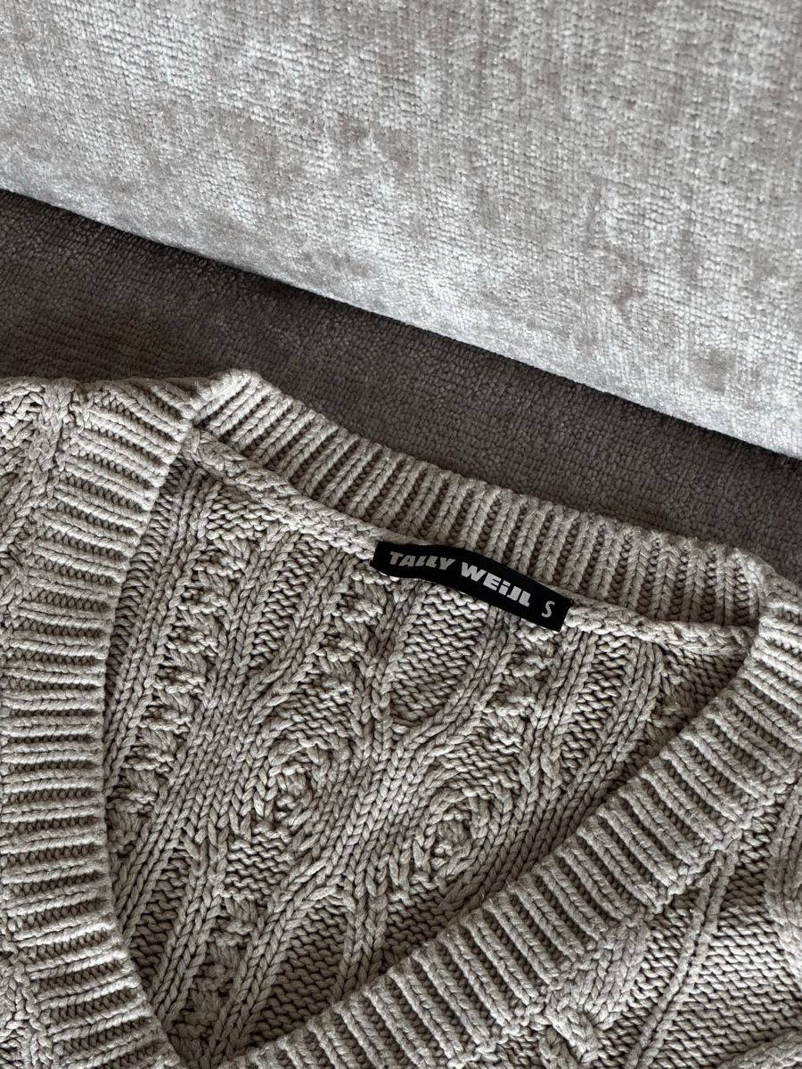 Pullover & Sweatshirts: Pull Tally Weijl maille torsadée beige taille S – Gebraucht aus Les Acacias von JaysGoodDeals 1