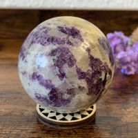 ✲ Fluorit Kugel ✲ 218g / Ø 52mm Fluorite Sphere mit Sockel