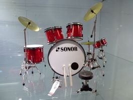 Modell Schlagzeug SONOR Rot, das Original, HandWerk, Unikat!