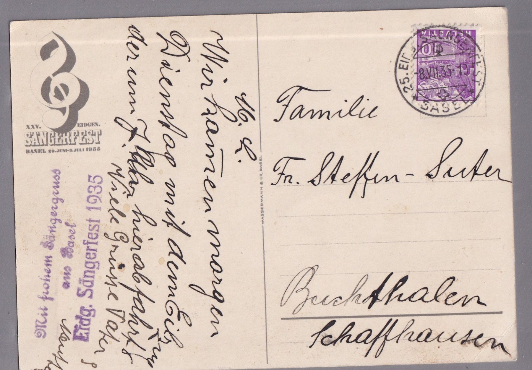 Cartes postales: Eidg. Sängerfest 1935 - Basel – D'occasion à Orvin par Pyaeschli 1