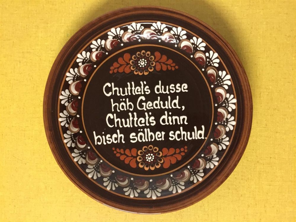Keramik Teller mit Schöne Spruch. Kaufen auf Ricardo