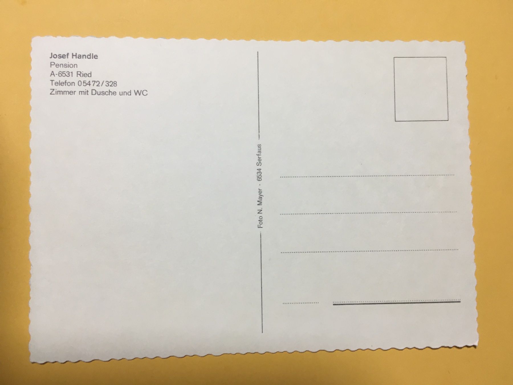Cartoline postali: AK Austria Ried Pension Handle – Usato da Küttigen venduto da Melisch1000 1