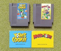 Mario & Yoshi und Yoshi's Cookie NES Spiele Top Zustand