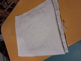 Stoff Flanell Baumwolle weiss