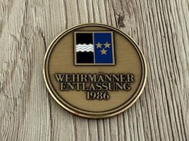 Wehrmänner Entlassung 1986 – Gedenkmedaille Schweiz Militär