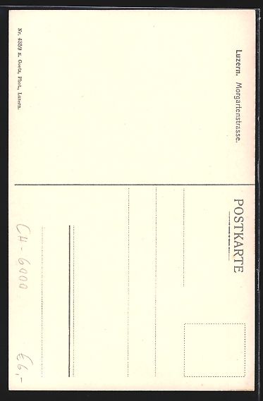 Ansichtskarten: Luzern, Hotel du Nord, Morgartenstrasse – Gebraucht aus Berlin von bartko-reher 1